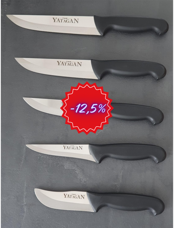 Set de 5 couteaux de cuisine professionnels en acier inoxydable The YATAGAN